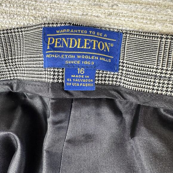 Pendleton Womens Dress Pants Size 16 Gray Plaid 100% Virgin Wool NWT - Picture 4 of 14